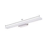 Linear Metallic Vanity Lighting Modernity LED White Wall Mounted Lamp in Warm/White Light Clearhalo 'Cast Iron' 'Glass' 'Industrial' 'Modern wall lights' 'Modern' 'Tiffany' 'Traditional wall lights' 'Vanity Lights' 'Wall Lights' Lighting' 1866947