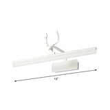 Rectangle Wall Lamp Modern Style Acrylic LED White Vanity Lighting Fixture in Warm/White Light with Metal Antler Design Clearhalo 'Modern wall lights' 'Modern' 'Vanity Lights' 'Wall Lights' Lighting' 1866959