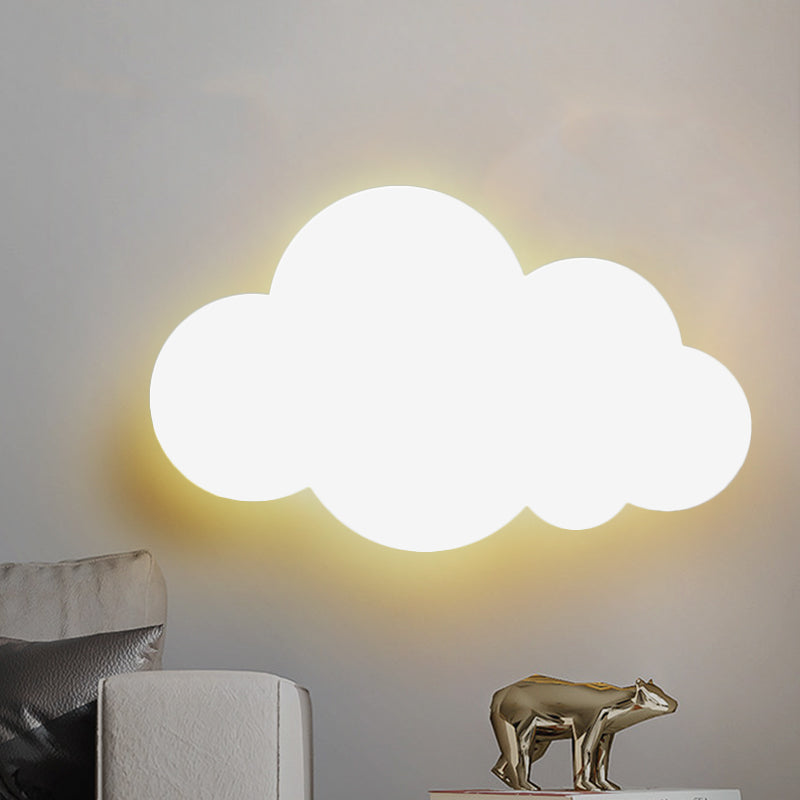 Cartoon LED Wall Mount Lighting Pink/Yellow/Blue Cloud Surface Wall ...
