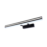 Modern Rectangle Vanity Light Metal LED Bathroom Wall Sconce in Black with Double Arm Clearhalo 'Cast Iron' 'Glass' 'Industrial' 'Modern wall lights' 'Modern' 'Tiffany' 'Traditional wall lights' 'Vanity Lights' 'Wall Lights' Lighting' 1867146