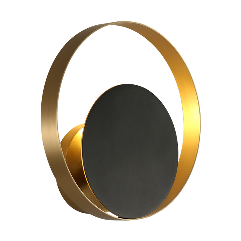 Loop Metallic Wall Lighting Idea Contemporary LED Brass Wall Sconce Light for Sleeping Room Clearhalo 'Cast Iron' 'Glass' 'Industrial' 'Modern wall lights' 'Modern' 'Tiffany' 'Traditional wall lights' 'Wall Lamps & Sconces' 'Wall Lights' Lighting' 1867191