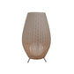 Woven Oval Floor Standing Light Asian Rattan Beige/Brown Floor Lamp with Inner Spherical Acrylic Shade Clearhalo 'Floor Lamps' 'Lamps' Lighting' 1867303