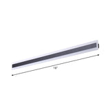 Linear Sconce Light Fixture Minimalism Metal LED Black Wall Mounted Lighting with Acrylic Shade Clearhalo 'Cast Iron' 'Glass' 'Industrial' 'Modern wall lights' 'Modern' 'Tiffany' 'Traditional wall lights' 'Wall Lamps & Sconces' 'Wall Lights' Lighting' 1867386
