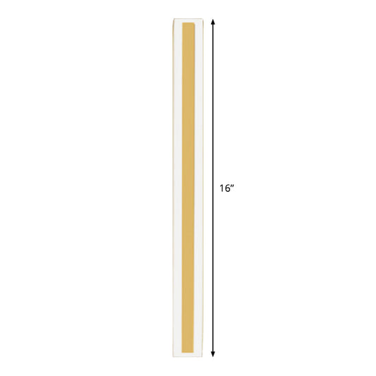 Contemporary Stripe Sconce Light Fixture Metallic LED Outdoor Wall Mounted Lamp in Gold, Warm/White Light Clearhalo 'Cast Iron' 'Glass' 'Industrial' 'Modern wall lights' 'Modern' 'Tiffany' 'Traditional wall lights' 'Wall Lamps & Sconces' 'Wall Lights' Lighting' 1867500