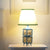 Conch Cubic Bedroom Night Table Lamp Resin 1-Light Modern Task Lighting with Shade in Light/Sky Blue Sky Blue With Shade Clearhalo 'Lamps' 'Table Lamps' Lighting' 1867518