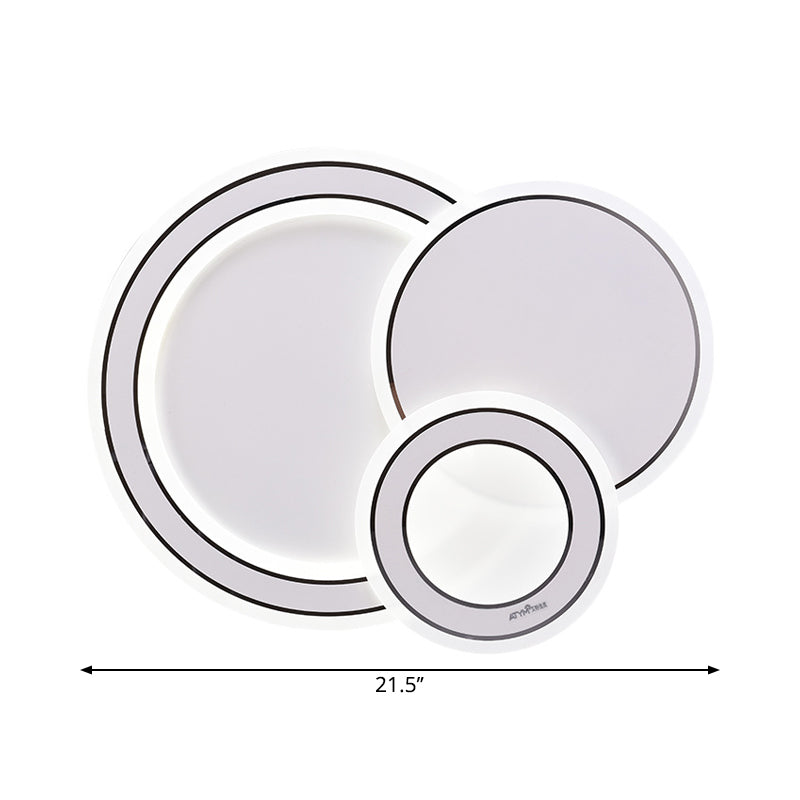 Metal Round/Oval/Rectangle Flush Light Minimalist LED Black and White Ceiling Mounted Fixture for Guest Room Clearhalo 'Ceiling Lights' 'Close To Ceiling Lights' 'Close to ceiling' 'Flush mount' Lighting' 1867533