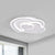 Metal Round/Oval/Rectangle Flush Light Minimalist LED Black and White Ceiling Mounted Fixture for Guest Room Black-White Loving Heart Clearhalo 'Ceiling Lights' 'Close To Ceiling Lights' 'Close to ceiling' 'Flush mount' Lighting' 1867534