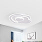 Metal Round/Oval/Rectangle Flush Light Minimalist LED Black and White Ceiling Mounted Fixture for Guest Room Clearhalo 'Ceiling Lights' 'Close To Ceiling Lights' 'Close to ceiling' 'Flush mount' Lighting' 1867535