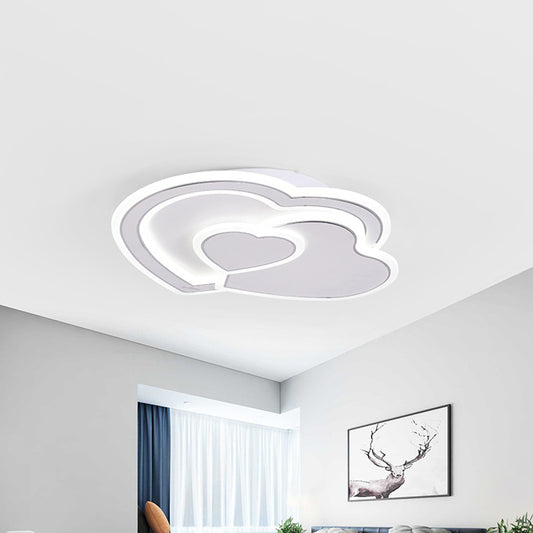 Metal Round/Oval/Rectangle Flush Light Minimalist LED Black and White Ceiling Mounted Fixture for Guest Room Clearhalo 'Ceiling Lights' 'Close To Ceiling Lights' 'Close to ceiling' 'Flush mount' Lighting' 1867535