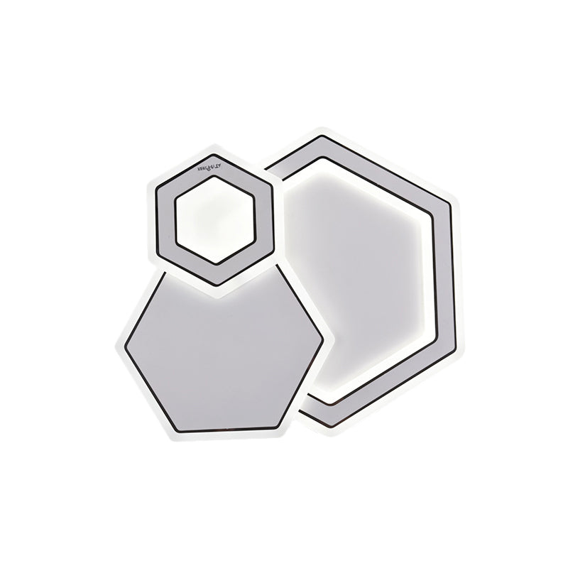 Metal Round/Oval/Rectangle Flush Light Minimalist LED Black and White Ceiling Mounted Fixture for Guest Room Clearhalo 'Ceiling Lights' 'Close To Ceiling Lights' 'Close to ceiling' 'Flush mount' Lighting' 1867542