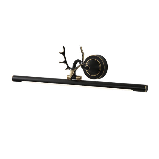 Black Antler Arm Wall Mounted Lighting Contemporary LED Metallic Vanity Bar Light Clearhalo 'Cast Iron' 'Glass' 'Industrial' 'Modern wall lights' 'Modern' 'Tiffany' 'Traditional wall lights' 'Vanity Lights' 'Wall Lights' Lighting' 1867575