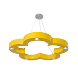 Kids LED Ceiling Hang Fixture with Acrylic Shade Yellow Flower Chandelier Lighting Clearhalo 'Ceiling Lights' 'Chandeliers' Lighting' options 1867579