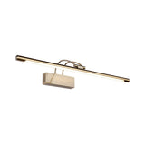 Slim Vanity Lighting Ideas Modern Metallic Brass/Nickel Finish LED Sconce Light Fixture in Warm/White Light Clearhalo 'Cast Iron' 'Glass' 'Industrial' 'Modern wall lights' 'Modern' 'Tiffany' 'Traditional wall lights' 'Vanity Lights' 'Wall Lights' Lighting' 1867627