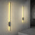 Simplicity Bar Wall Lighting Fixture Metallic LED Bedroom Wall Flush Wall Sconce in Black, Warm/White Light Black Clearhalo 'Cast Iron' 'Glass' 'Industrial' 'Modern wall lights' 'Modern' 'Tiffany' 'Traditional wall lights' 'Wall Lamps & Sconces' 'Wall Lights' Lighting' 1867741