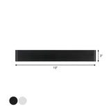 Great Room LED Wall Lamp Modernism Black/White Sconce Light Fixture with Rectangular Metal Shade Clearhalo 'Cast Iron' 'Glass' 'Industrial' 'Modern wall lights' 'Modern' 'Tiffany' 'Traditional wall lights' 'Wall Lamps & Sconces' 'Wall Lights' Lighting' 1867756