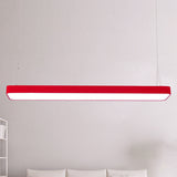 Kids LED Island Lighting Idea with Acrylic Shade Red Rectangular Pendant Light Fixture Clearhalo 'Ceiling Lights' 'Island Lights' Lighting' 1867762