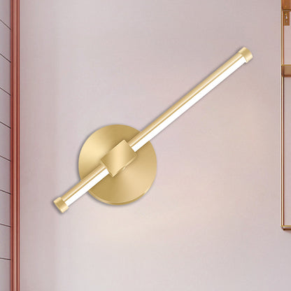 Gold Tube/Stick Wall Lighting Ideas Simple Aluminum LED Wall Mounted Lamp for Boys Bedside Gold A Clearhalo 'Cast Iron' 'Glass' 'Industrial' 'Modern wall lights' 'Modern' 'Tiffany' 'Traditional wall lights' 'Wall Lamps & Sconces' 'Wall Lights' Lighting' 1867852