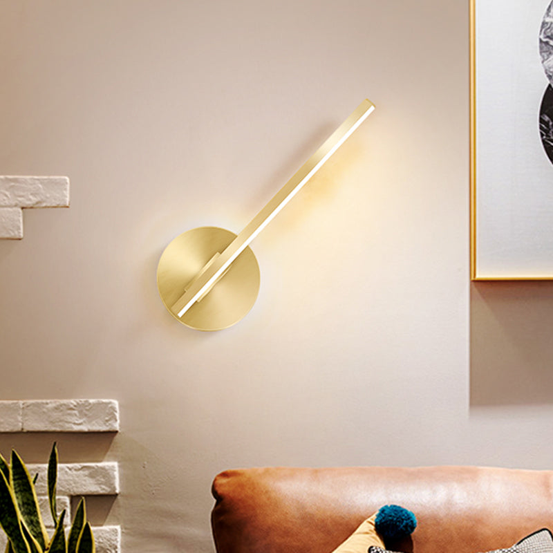 Gold Tube/Stick Wall Lighting Ideas Simple Aluminum LED Wall Mounted Lamp for Boys Bedside Gold B Clearhalo 'Cast Iron' 'Glass' 'Industrial' 'Modern wall lights' 'Modern' 'Tiffany' 'Traditional wall lights' 'Wall Lamps & Sconces' 'Wall Lights' Lighting' 1867856