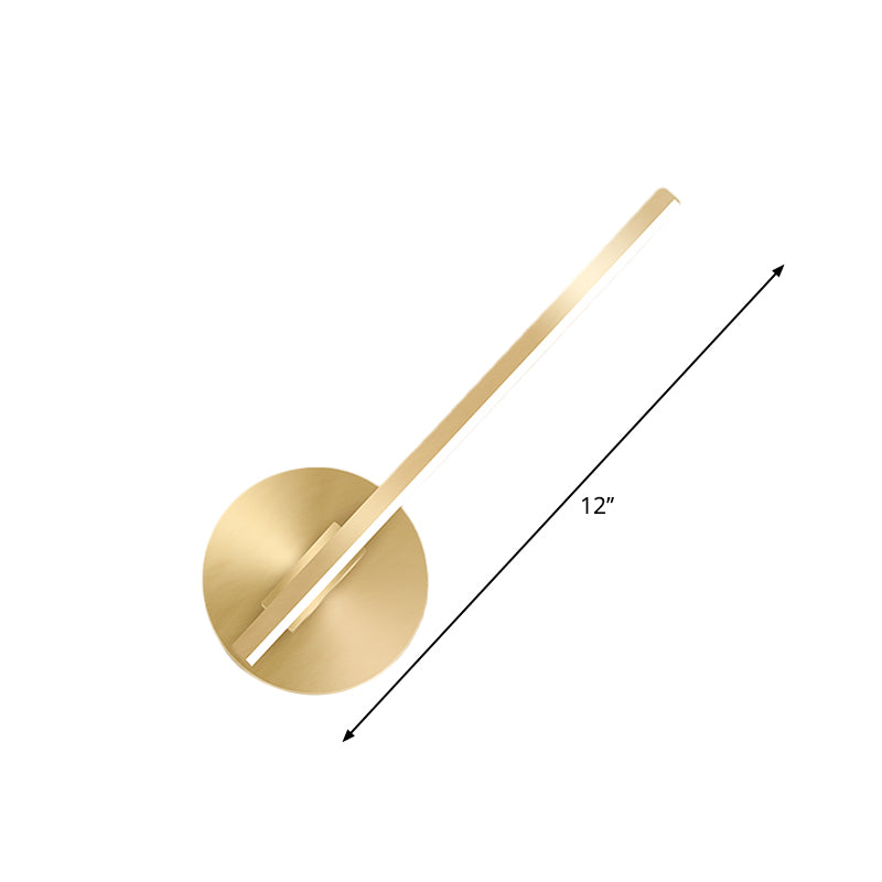 Gold Tube/Stick Wall Lighting Ideas Simple Aluminum LED Wall Mounted Lamp for Boys Bedside Clearhalo 'Cast Iron' 'Glass' 'Industrial' 'Modern wall lights' 'Modern' 'Tiffany' 'Traditional wall lights' 'Wall Lamps & Sconces' 'Wall Lights' Lighting' 1867860