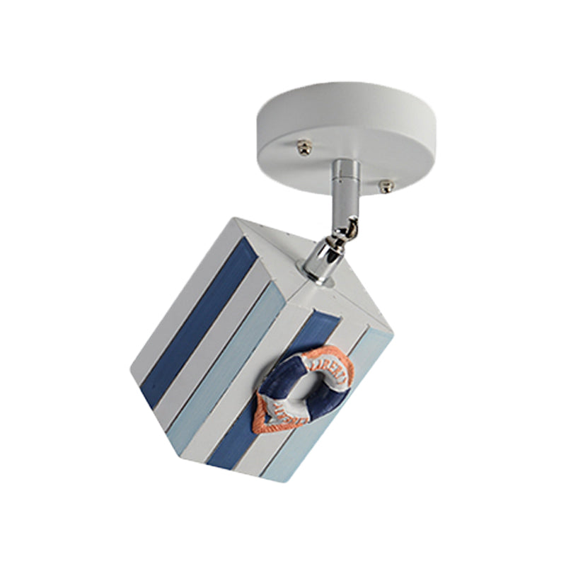 Resin cubic ceiling light modern 1-bright starfish decoration Clearhalo 'Ceiling Lights' 'Close To Ceiling Lights' 'Close to ceiling' 'Semi-flushmount' Lighting' 1867930