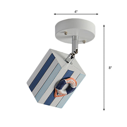 Resin cubic ceiling light modern 1-bright starfish decoration Clearhalo 'Ceiling Lights' 'Close To Ceiling Lights' 'Close to ceiling' 'Semi-flushmount' Lighting' 1867931