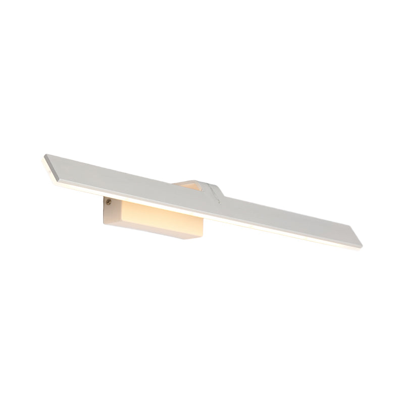 Rectangle Toilet Wall Light Sconce Metal LED Simple Vanity Lighting Fixture in White Clearhalo 'Cast Iron' 'Glass' 'Industrial' 'Modern wall lights' 'Modern' 'Tiffany' 'Traditional wall lights' 'Vanity Lights' 'Wall Lights' Lighting' 1867962