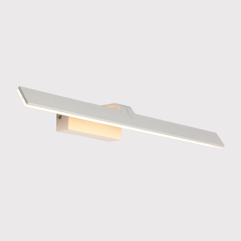 Rectangle Toilet Wall Light Sconce Metal LED Simple Vanity Lighting Fixture in White Clearhalo 'Cast Iron' 'Glass' 'Industrial' 'Modern wall lights' 'Modern' 'Tiffany' 'Traditional wall lights' 'Vanity Lights' 'Wall Lights' Lighting' 1867963