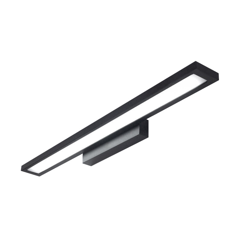 Tube Bathroom Vanity Lamp Metal LED Minimal Vanity Light Fixture in Black/Silver, Warm/White Light Clearhalo 'Cast Iron' 'Glass' 'Industrial' 'Modern wall lights' 'Modern' 'Tiffany' 'Traditional wall lights' 'Vanity Lights' 'Wall Lights' Lighting' 1868103