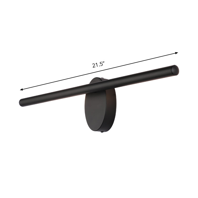 Metal Linear Wall Vanity Light Contemporary LED Wall Sconce Lighting in Black for Room Clearhalo 'Cast Iron' 'Glass' 'Industrial' 'Modern wall lights' 'Modern' 'Tiffany' 'Traditional wall lights' 'Vanity Lights' 'Wall Lights' Lighting' 1868112
