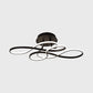 Iron Twisted Ceiling Fixture Minimalism Black/White LED Semi Mount Lighting in Warm/White Light for Parlor Clearhalo 'Ceiling Lights' 'Close To Ceiling Lights' 'Close to ceiling' 'Semi-flushmount' Lighting' 1868132
