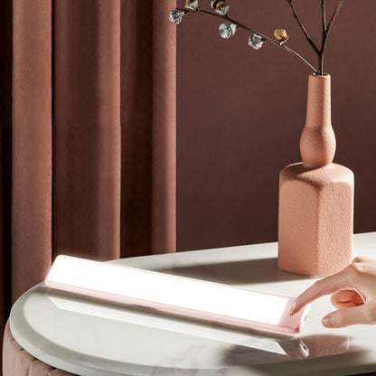 Plastic Elongated Vanity Lighting Fixture Modern Style LED Pink Wall Light Sconce for Bedroom Pink Clearhalo 'Modern wall lights' 'Modern' 'Vanity Lights' 'Wall Lights' Lighting' 1868261