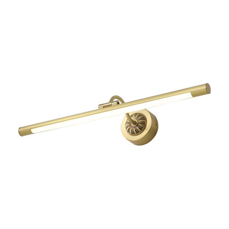 Simplicity Streamlined Vanity Light Fixture Metal Dressing Table LED Wall Lighting in Black/Gold Clearhalo 'Cast Iron' 'Glass' 'Industrial' 'Modern wall lights' 'Modern' 'Tiffany' 'Traditional wall lights' 'Vanity Lights' 'Wall Lights' Lighting' 1868302