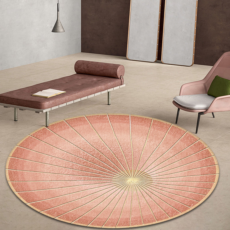 Cameo Brown Modern Rug Polypropylene Geometric Pattern Area Rug Pet Friendly Washable Non-Slip Rug for Living Room Pink Clearhalo 'Area Rug' 'Rug' 1868440