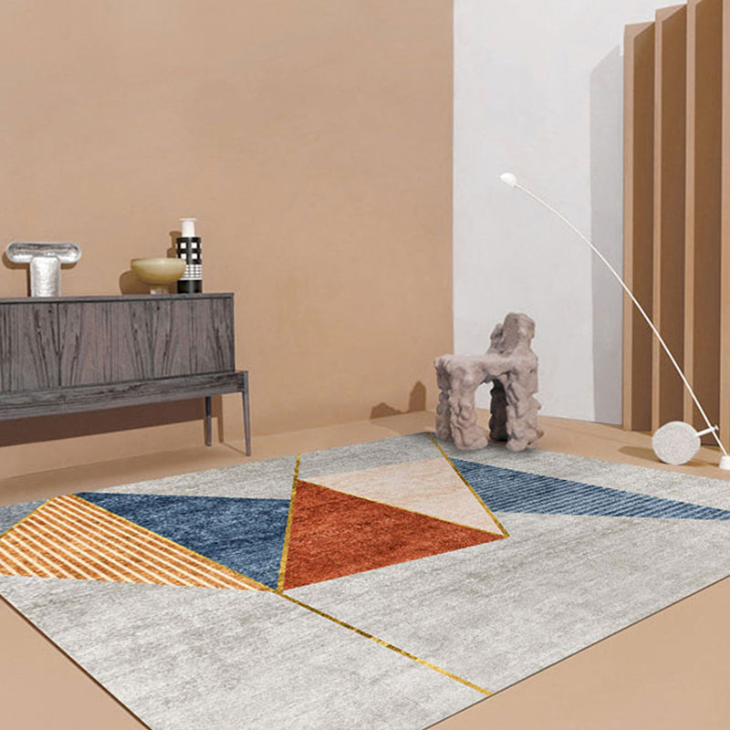 Multi-Colored Colorblock Indoor Rug Synthetics Modernist Area Rug Washable Anti-Slip Carpet for Study Grey Clearhalo 'Area Rug' 'Rug' 1868462