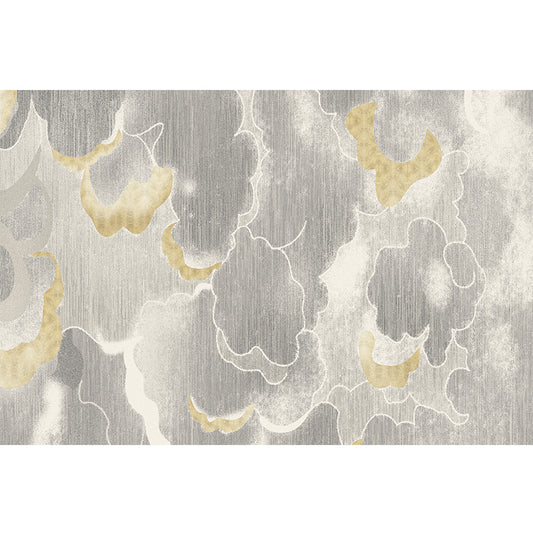 Light Grey Oriental Rug Polypropylene Cloud Pattern Area Rug Pet Friendly Washable Non-Slip Rug for Nursery Clearhalo 'Area Rug' 'Rug' 1868466