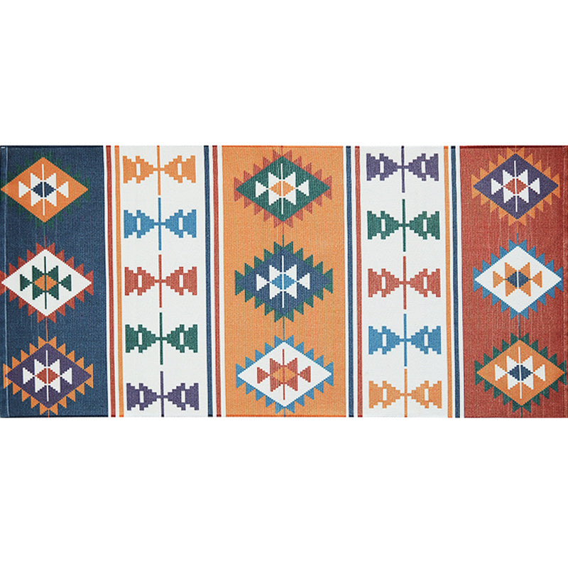 Unique Tribal Striped Pattern Rug Multicoloured Southwestern Rug Cotton Washable Non-Slip Pet Friendly Carpet for Living Room Clearhalo 'Area Rug' 'Rugs' 'Southwestern' Rug' 1868493