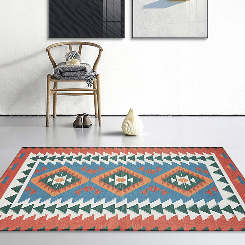 Unique Tribal Striped Pattern Rug Multicoloured Southwestern Rug Cotton Washable Non-Slip Pet Friendly Carpet for Living Room Clearhalo 'Area Rug' 'Rugs' 'Southwestern' Rug' 1868496