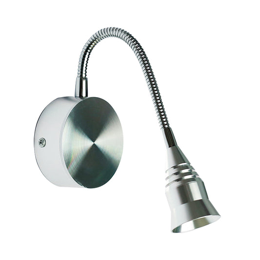 Modernism LED Sconce Lamp with Metal Shade Chrome Bell Wall Light Fixture in Warm/White Lighting Clearhalo 'Cast Iron' 'Glass' 'Industrial' 'Modern wall lights' 'Modern' 'Tiffany' 'Traditional wall lights' 'Wall Lamps & Sconces' 'Wall Lights' Lighting' 186849