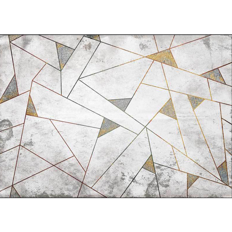 Decorative Geometry Pattern Area Rug Grey Nordic Rug Polyester Washable Non-Slip Carpet for Living Room Clearhalo 'Area Rug' 'Modern' 'Rugs' Rug' 1868526