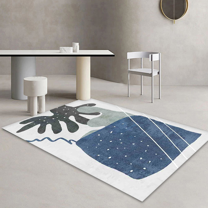 Multi-Colored Modern Rug Polyester Colorblock Rug Pet Friendly Washable Non-Slip Carpet for Decoration Blue Clearhalo 'Area Rug' 'Rug' 1868590