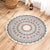 Moroccan Tribal Flower Pattern Rug Multicolor Flax Rug Non-Slip Pet Friendly Washable Area Rug for Bedroom Green 2'11" x 2'11" Clearhalo 'Area Rug' 'Moroccan' 'Rugs' Rug' 1868626