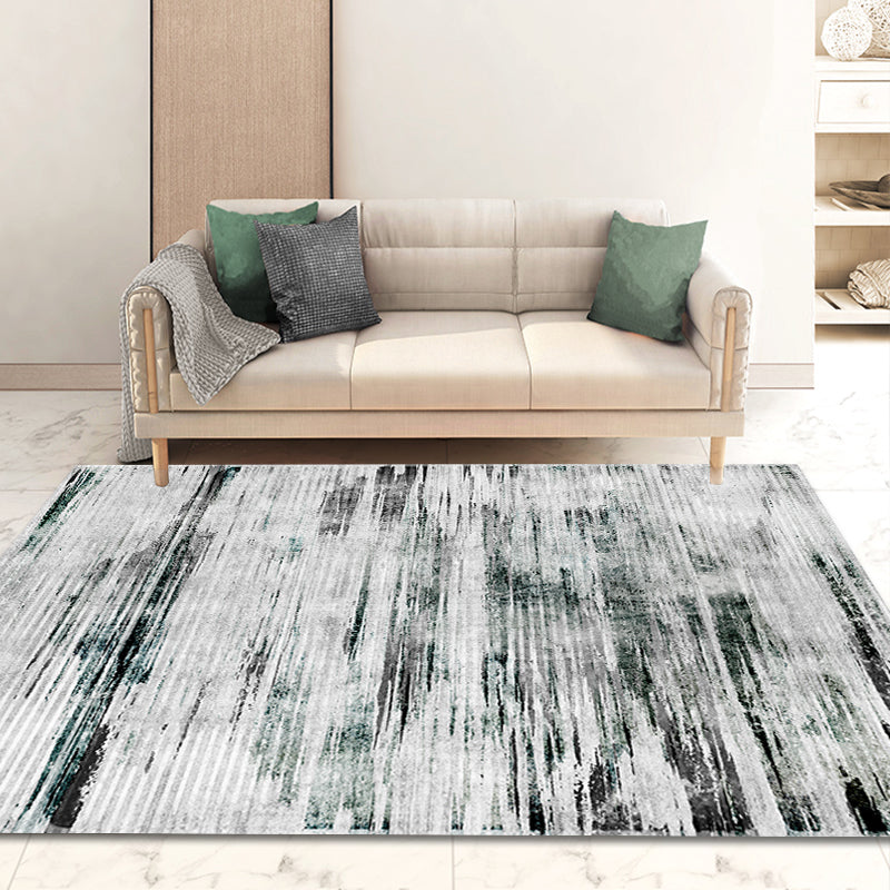 Modern Abstract Rug Smoke Grey Polyester Rug Anti-Slip Backing Pet Friendly Washable Area Rug for Home Light Gray Clearhalo 'Area Rug' 'Rugs' 'Shabby Chic' Rug' 1868687