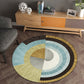 Multicolor Geometrical Circle Pattern Rug with Stripe Synthetics Modernist Rug Washable Anti-Slip Backing Carpet for Decoration Yellow Clearhalo 'Area Rug' 'Modern' 'Rugs' Rug' 1868753