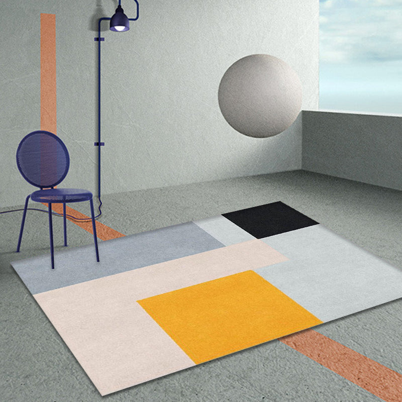 Multi-Color Parlor Rug Novelty Colorblock Area Rug Polyester Machine Washable Non-Slip Backing Rug Grey Clearhalo 'Area Rug' 'Modern' 'Rugs' Rug' 1868761