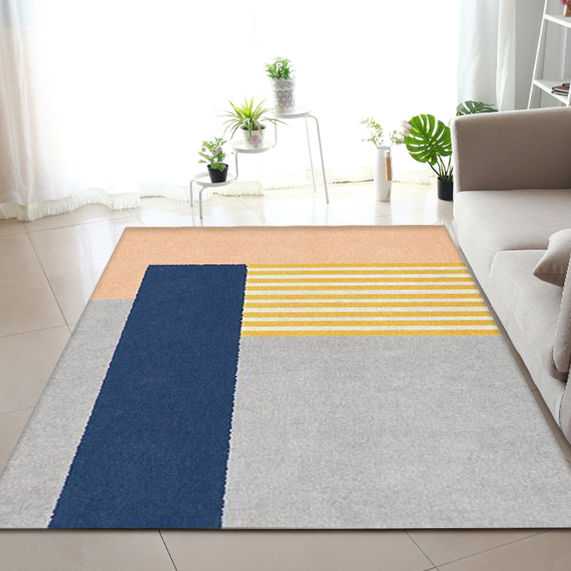 Multi-Color Parlor Rug Novelty Colorblock Area Rug Polyester Machine Washable Non-Slip Backing Rug Orange Clearhalo 'Area Rug' 'Modern' 'Rugs' Rug' 1868765