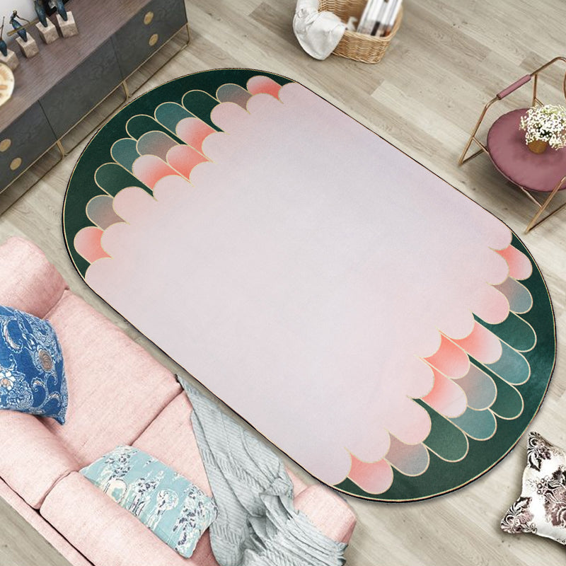 Pink Geometric Pattern Rug Chenille Modern Rug Pet Friendly Washable Non-Slip Area Rug for Living Room Clearhalo 'Area Rug' 'Rug' 1868767