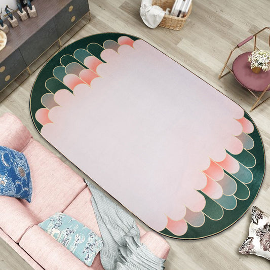 Pink Geometric Pattern Rug Chenille Modern Rug Pet Friendly Washable Non-Slip Area Rug for Living Room Clearhalo 'Area Rug' 'Rug' 1868767