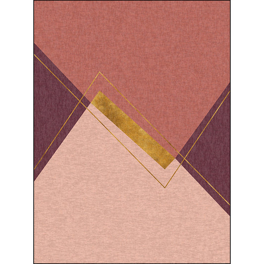 Red and Pink Bedroom Rug Modernist Geometric Pattern Rug Polyester Anti-Slip Backing Washable Area Rug Clearhalo 'Area Rug' 'Modern' 'Rugs' Rug' 1868798