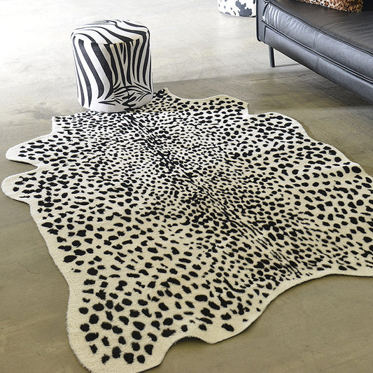 Unique Leopard Pattern Rug Nordic Rug Polyester Washable Non-Slip Pet Friendly Carpet for Living Room Black 4'7" x 6'7" Clearhalo 'Area Rug' 'Casual' 'Rugs' Rug' 1868856