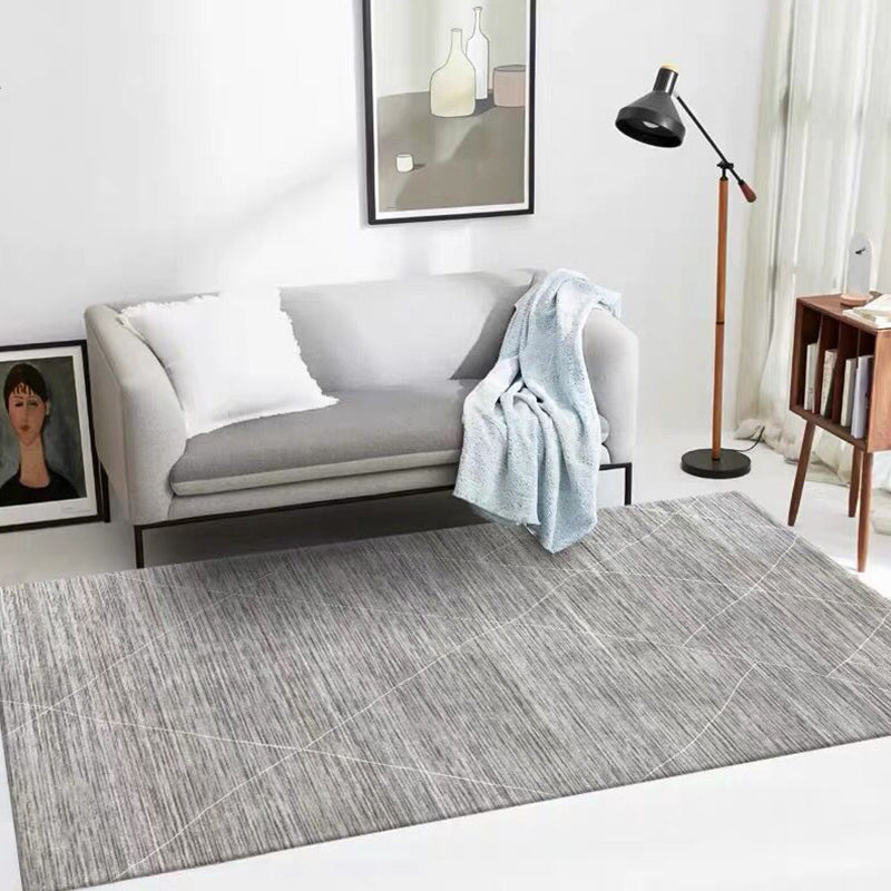 Multicolor Decoration Indoor Rug Simple Geometric Pattern Rug Polypropylene Machine Washable Non-Slip Backing Carpet Grey Clearhalo 'Area Rug' 'Modern' 'Rugs' Rug' 1868887